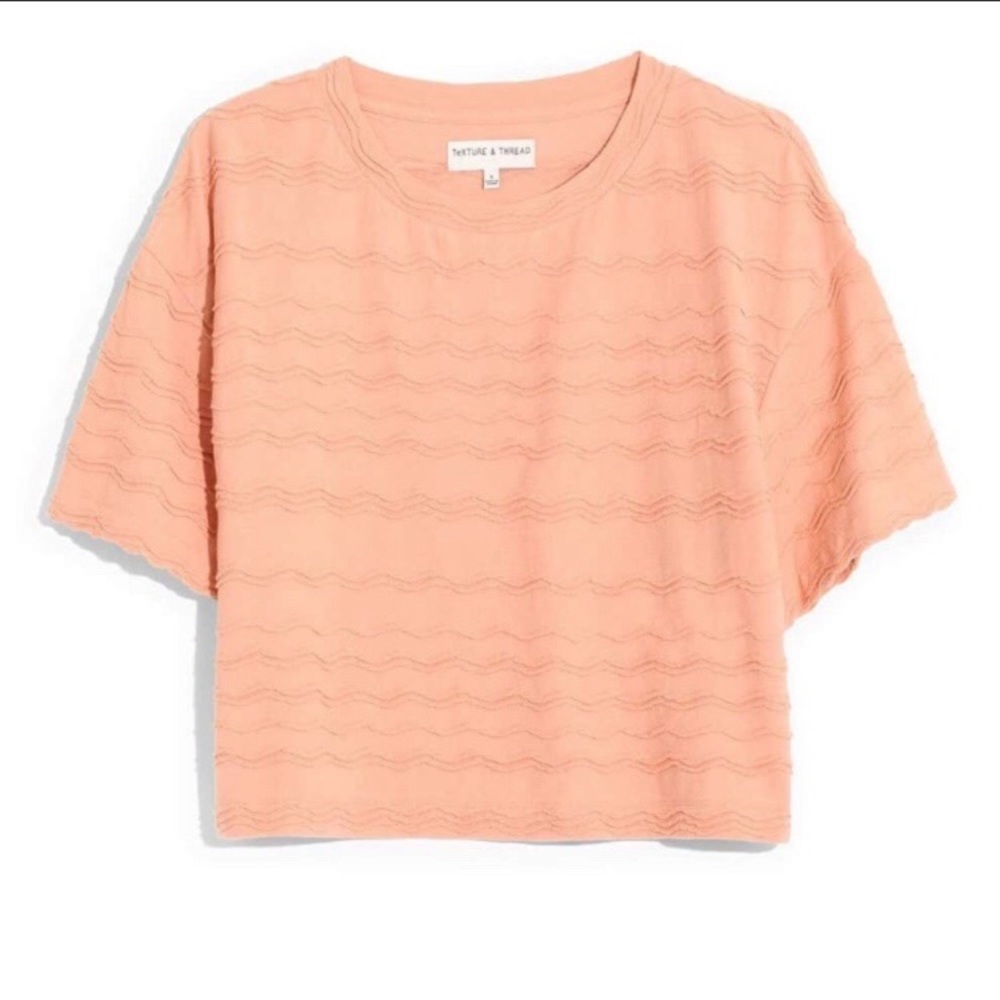 NWT Madewell dolman textured short sleeve coral